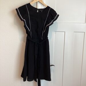 NEW Banana Republic Embroidered Crinkle Flutter Sleeve Dress